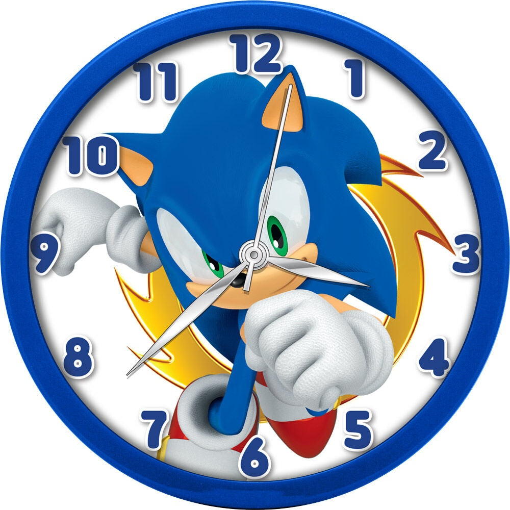 Sonic The Hedgehog väggklocka, 12-tums, batteridriven