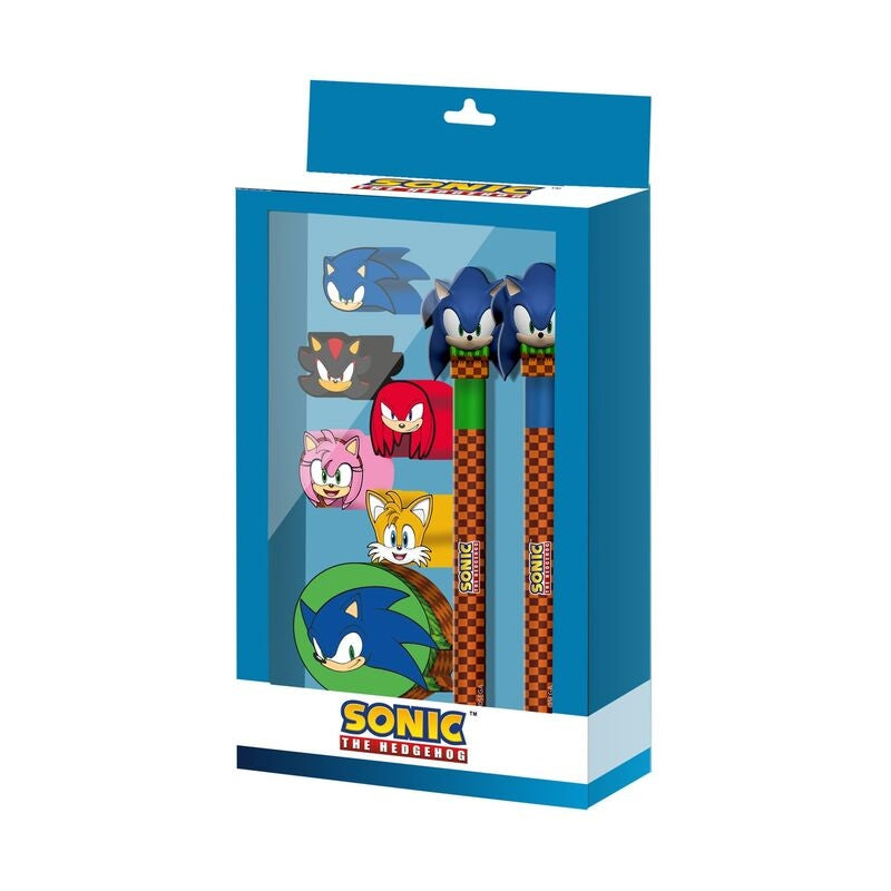 Sonic the Hedgehog brevpappersset med anteckningsböcker och pennor