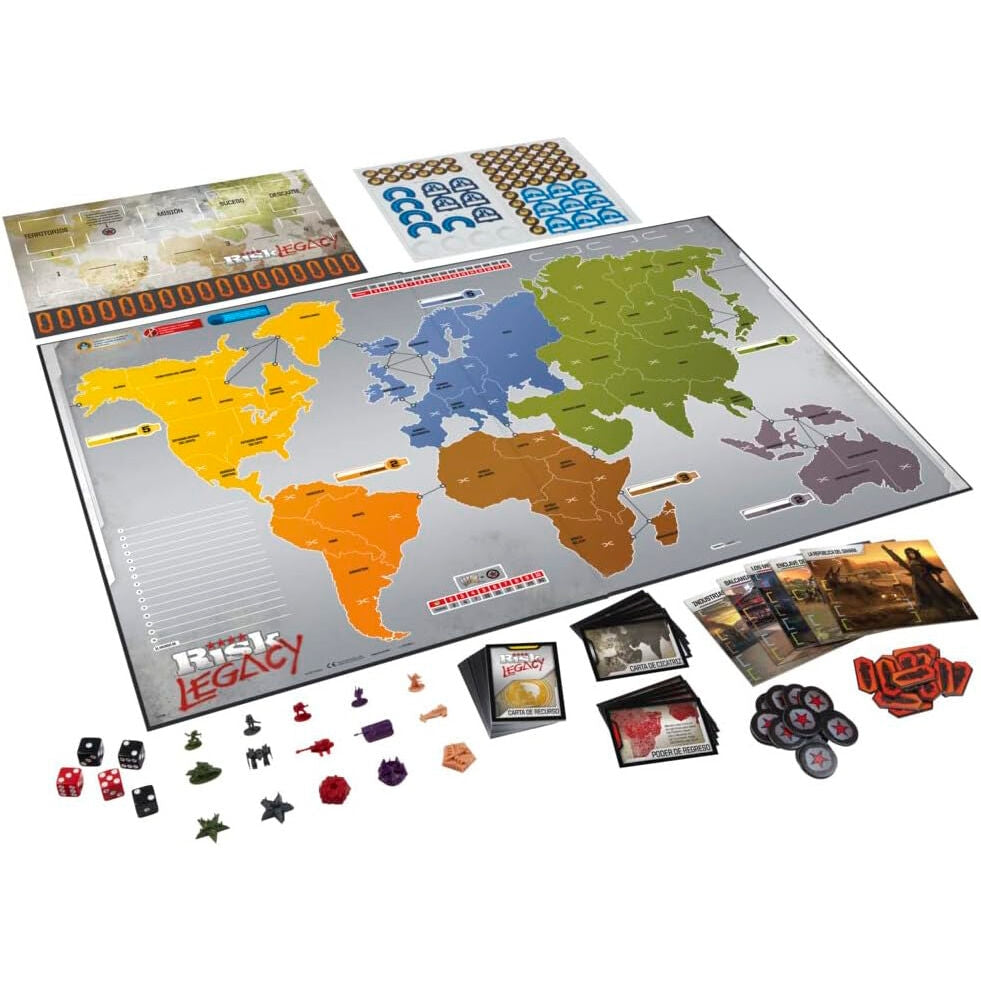 Spanskt Risk Legacy Brädspel - Strategi, 2-5 spelare, omspelbart