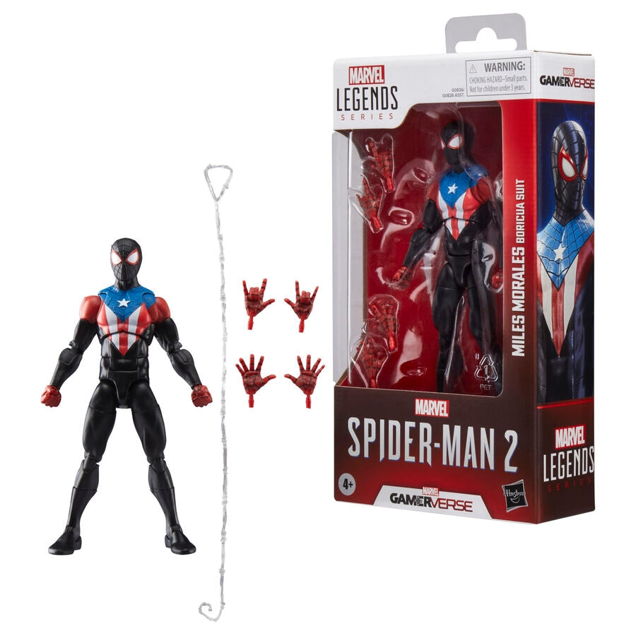 Spider-Man 2 Miles Morales Boricua kostymfigur, 15 cm