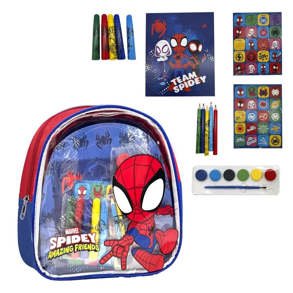 Spidey ryggsäck brevpappersset för barn, rolig design, hållbar
