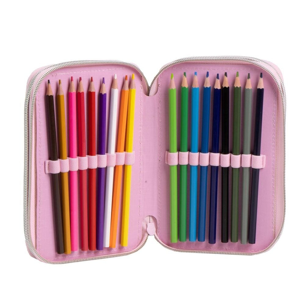 Stitch Triple Pennfodral med dragkedja och stor kapacitet