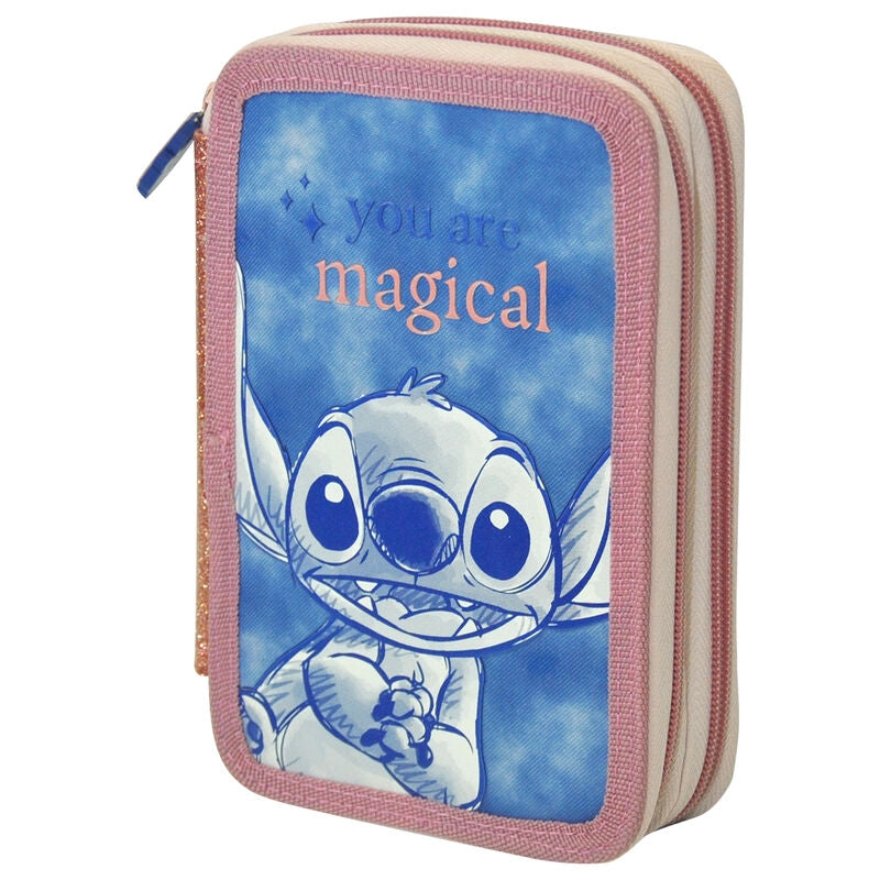 Stitch Triple pennfodral för skol-, kontors- eller konstmaterial