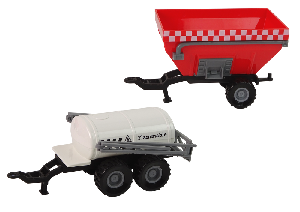 Stor traktor med LED-ljus och ljud, 2-delad gårdsset