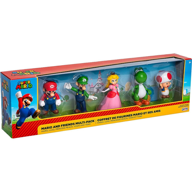 Super Mario 5-figursset, 6 cm samlarleksaker