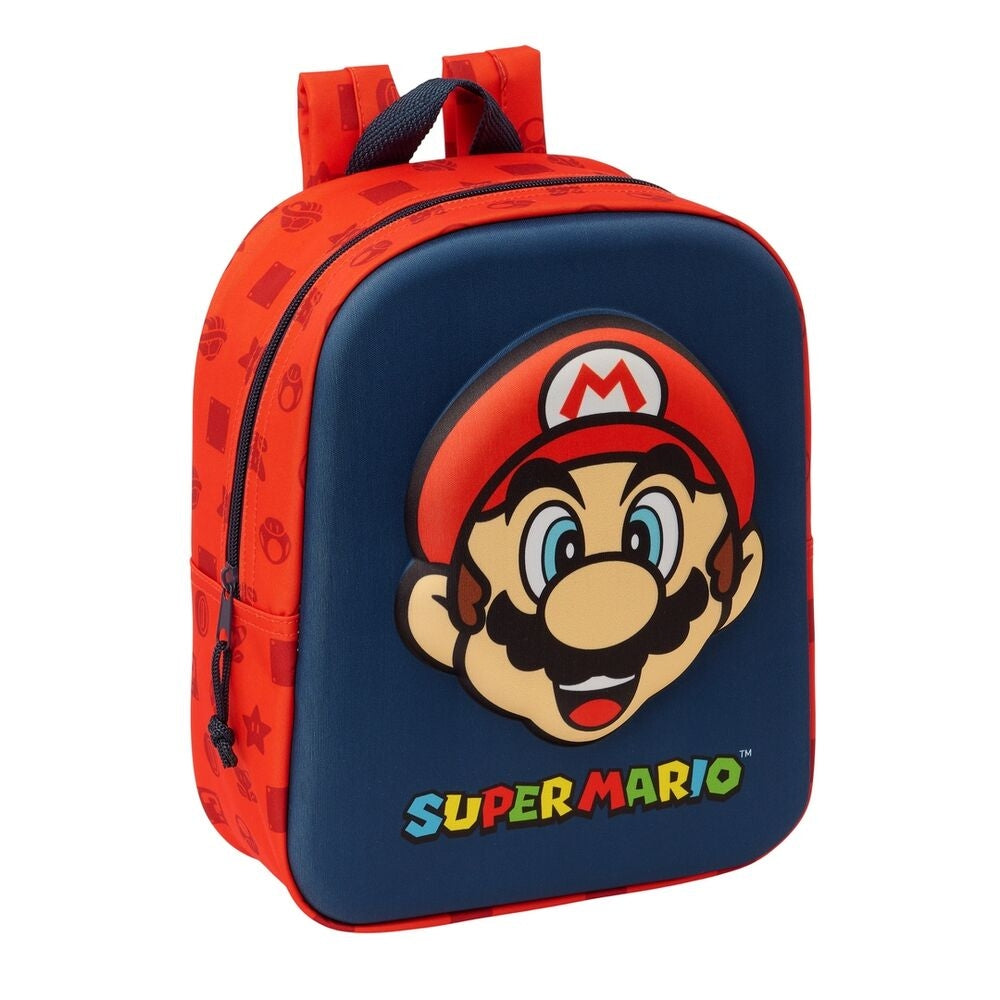 Super Mario Bros 3D-ryggsäck, 27 cm storlek, hållbar design