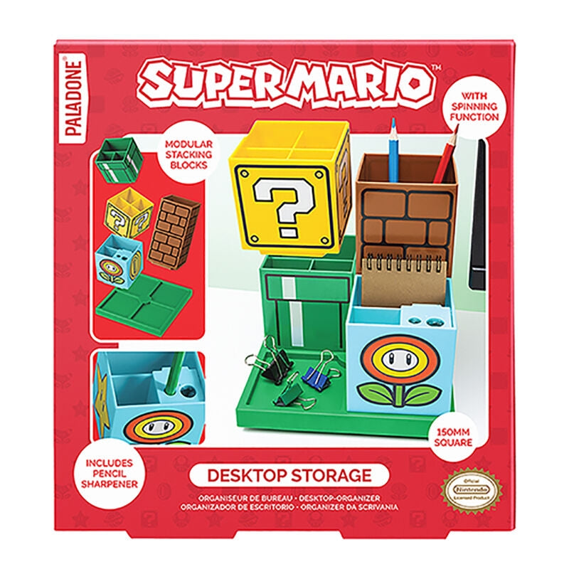 Super Mario Bros Skrivbordsorganisator, 15 cm Storlek
