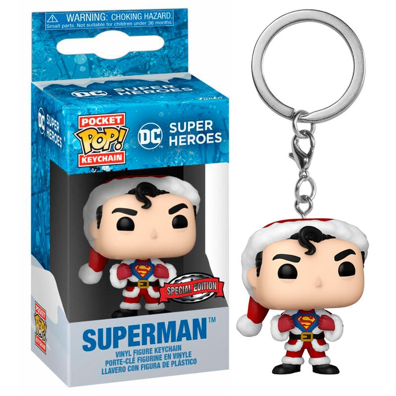 Superman Holiday Pocket POP-nyckelring - DC Comics Collectible