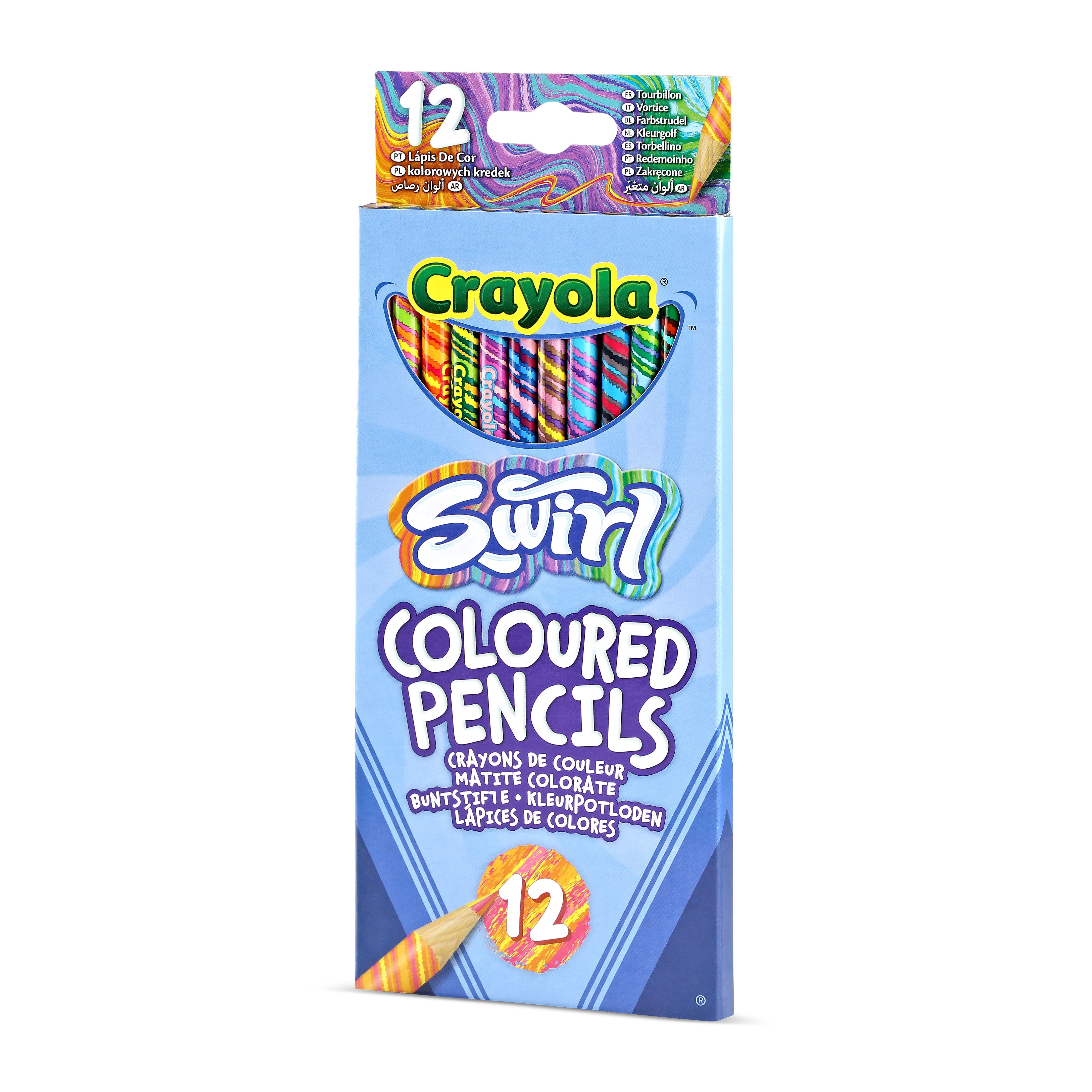 Swirl färgpennor, 12-pack, flerfärgade effekter