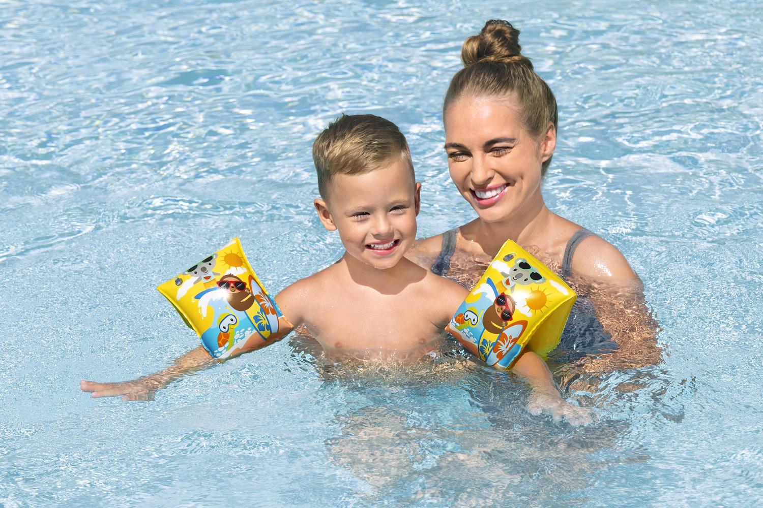 Uppblåsbara badredskap för barn, 23x15 cm, åldrar 3-6