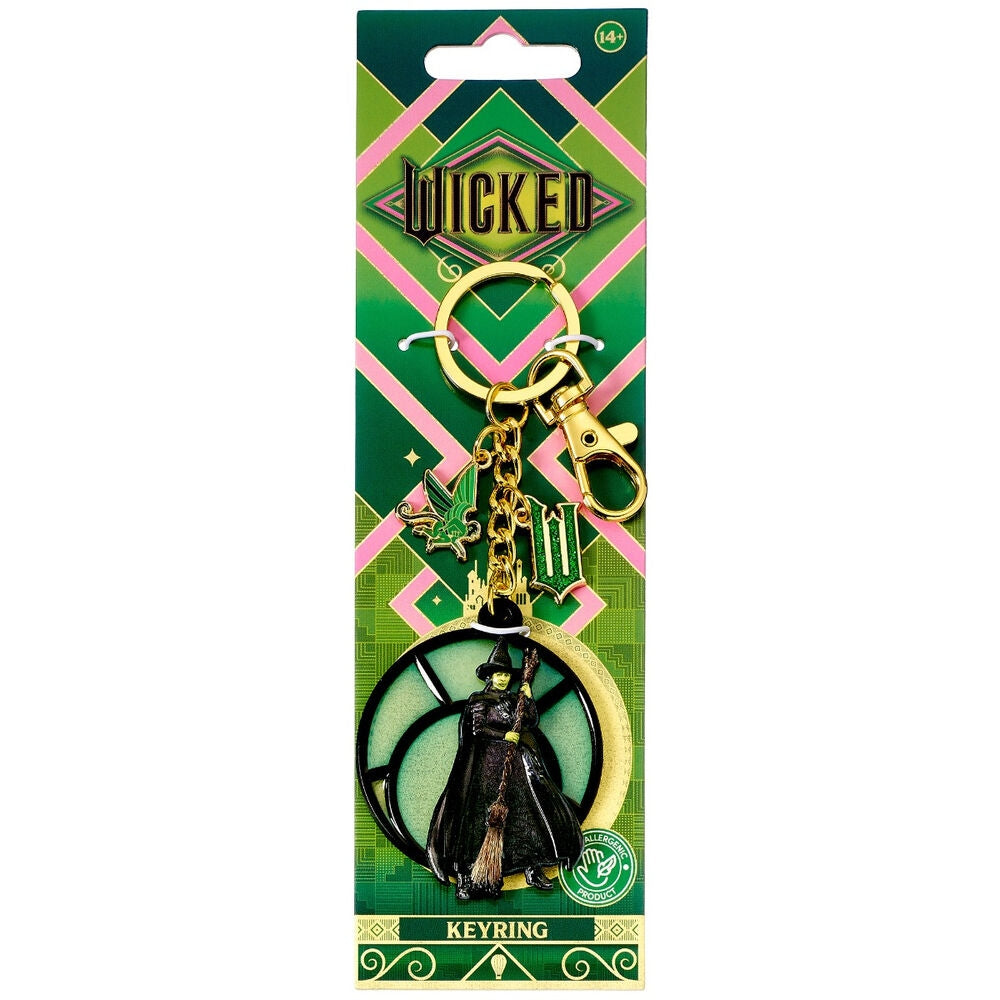 Wicked Elphaba nyckelring med grön design och slitstarkt material