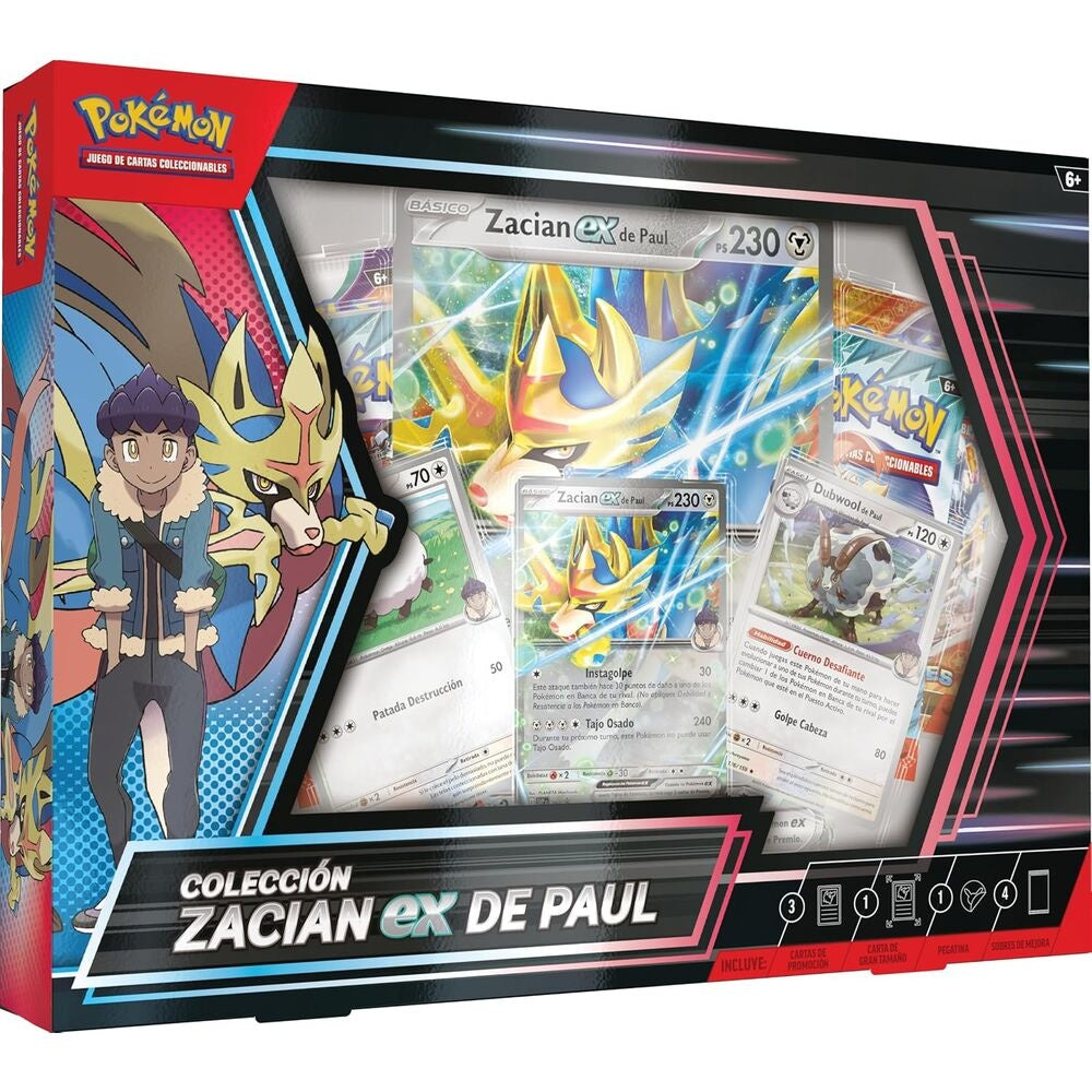 Zacian Ex Pokémon Collectible Card Blister Set, Spanish Edition