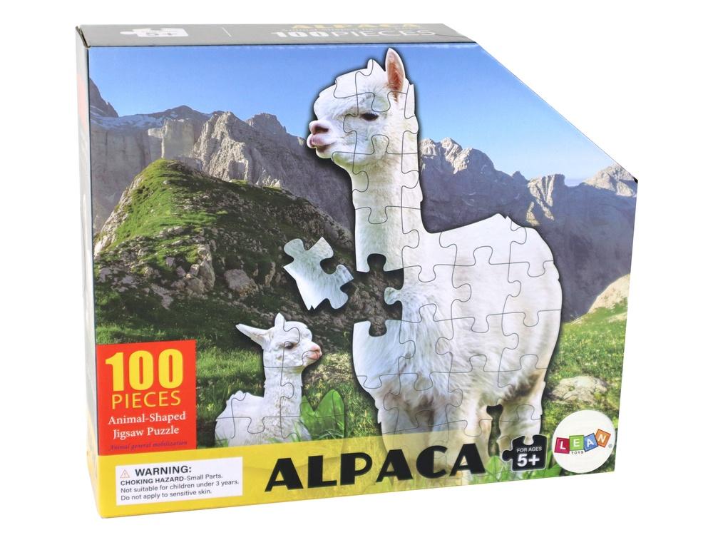 100-bitars White Alpaca Puzzle: Andean Animal Adventure