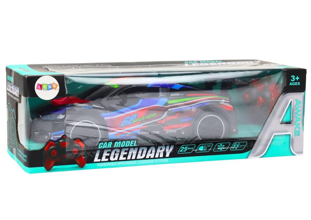 1:10 RC sportbil, 25km/h, LED-lampor, svart