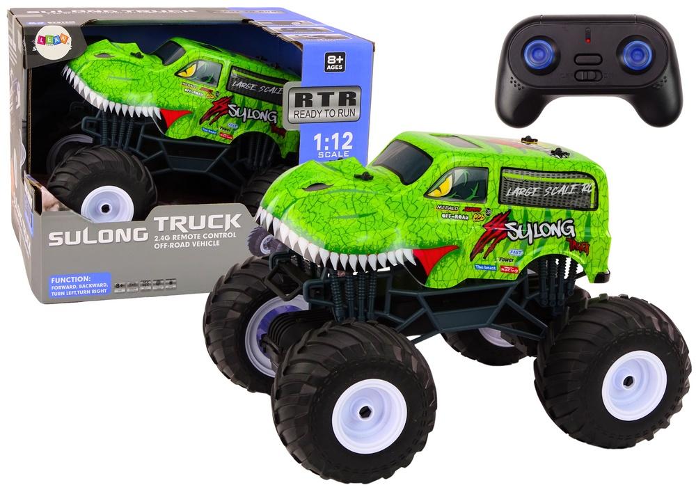 1:12 Grön Dino RC-bil: Off-Road Beast med 2,4G-kontroll