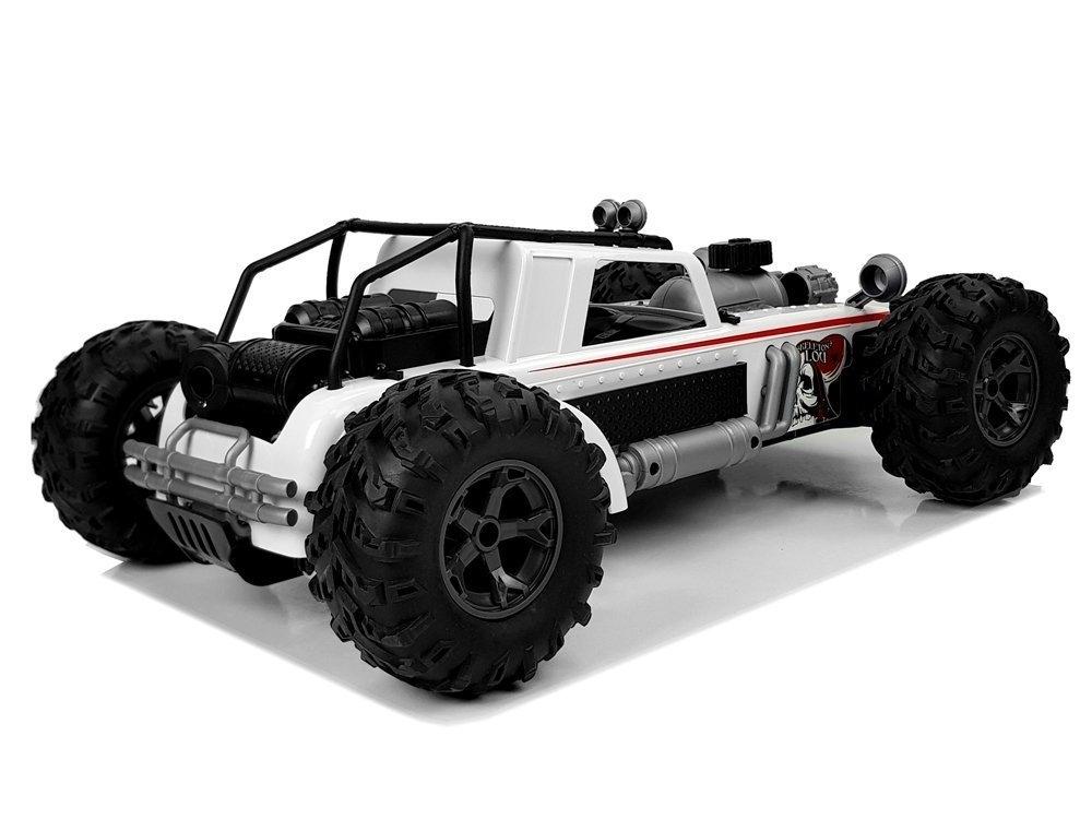 1:12 RC Buggy 2,4G Hvit 20km/t med Steam Effect