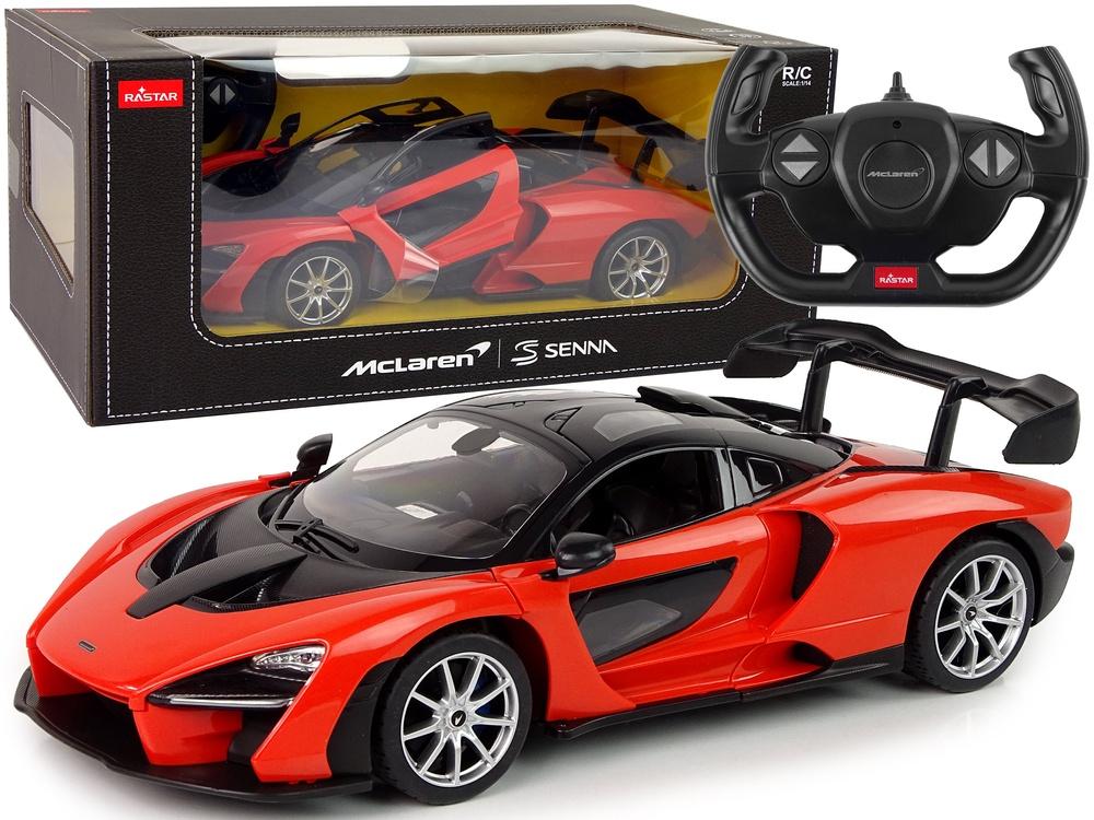 1:14 Orange McLaren Senna R/C bil med lampor och fjärrkontroll