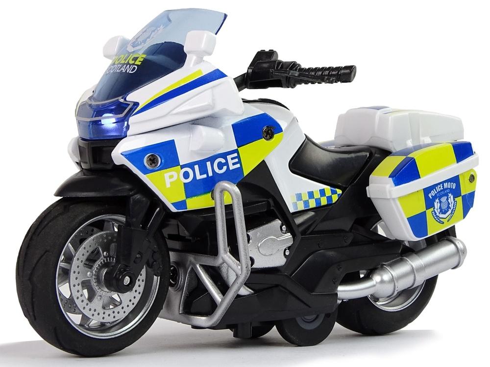 1:14 Politiets motorcykellegetøj: Pull-Back, lyd og lys