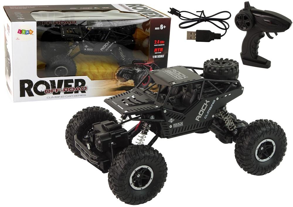 1:16 Svart RC Rover: Äventyrsbil för terrängfjärrkontroll