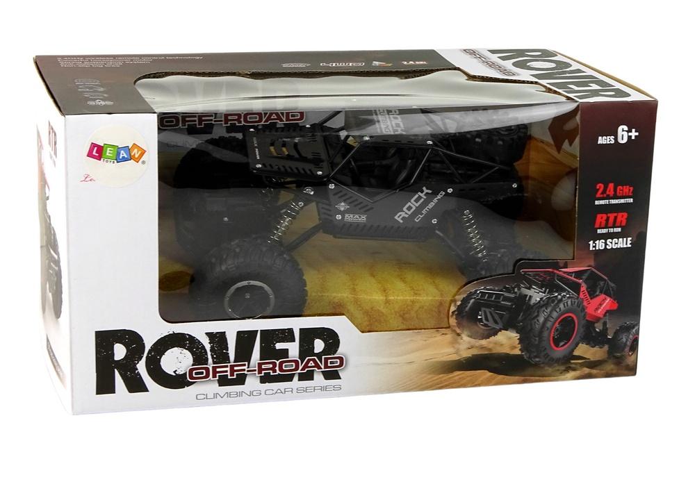 1:16 Svart RC Rover: Äventyrsbil för terrängfjärrkontroll