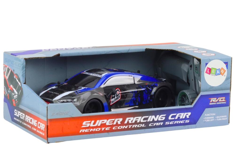 1:18 RC Drift Car - Blå, gummidæk, 2,4G kontrol