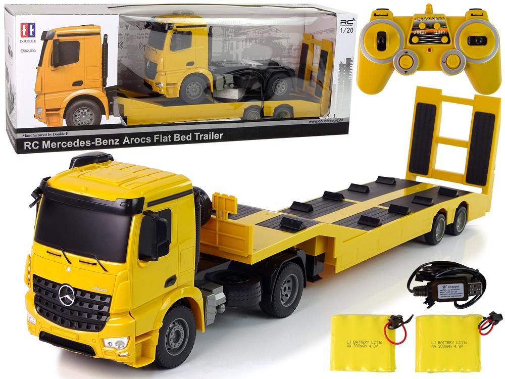 1:20 Gul R/C Mercedes Arocs Truck & Trailer - 103 cm