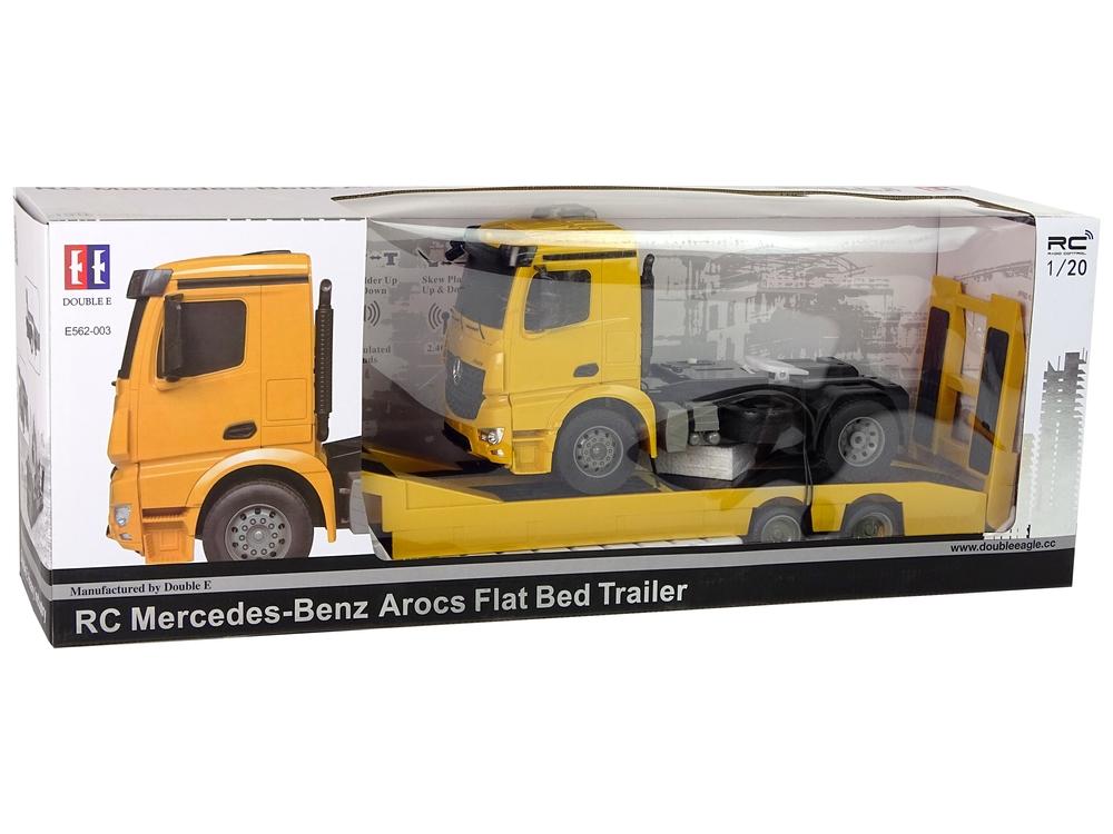 1:20 Gul R/C Mercedes Arocs Truck & Trailer - 103 cm