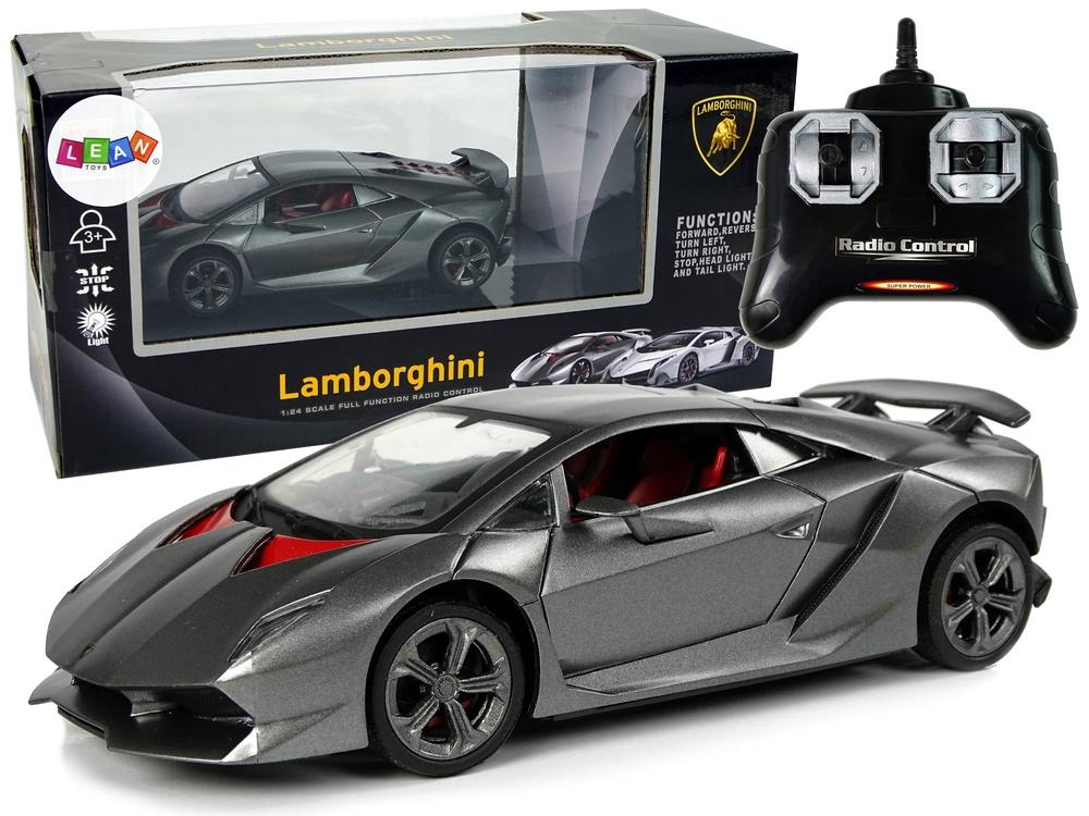 1:24 Lamborghini R/C-bil - Silver, 2,4G, lampor, realistiskt roligt