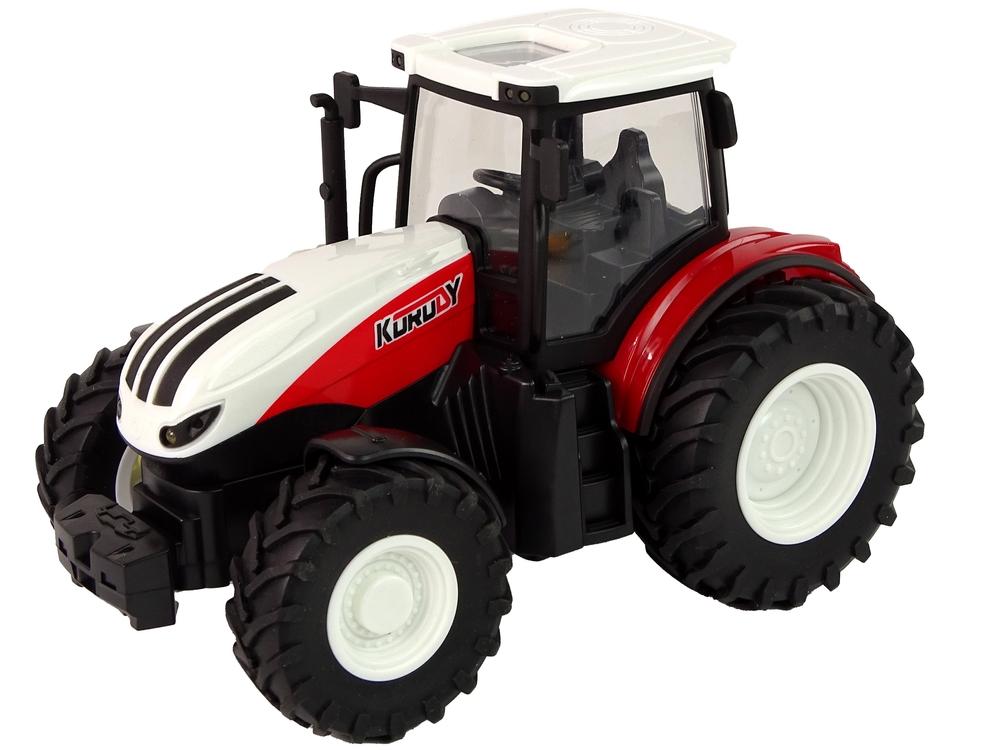 1:24 R/C traktor med lys og holdbar metalkonstruktion, 2,4 GHz kontrol