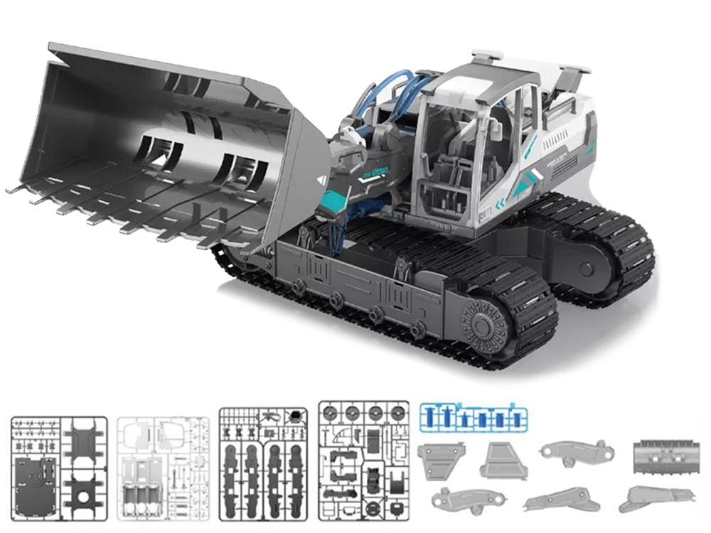 127-delad DIY hydraulisk bulldozerset för barn 8+