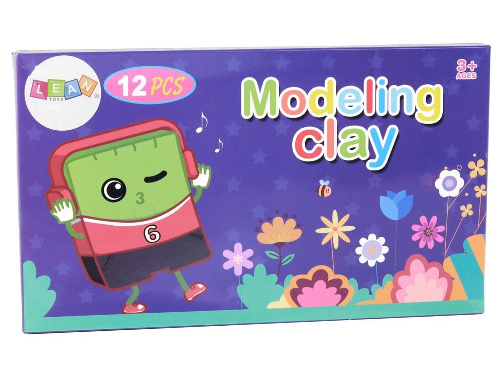 12-färgs Pastell & Vibrant Modeling Clay Set för barn