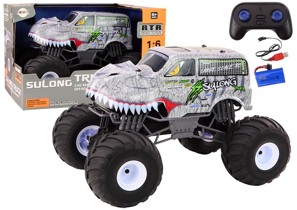 1:6 Off-Road RC Car 2.4G med dinosauriemotiv och ljudeffekter