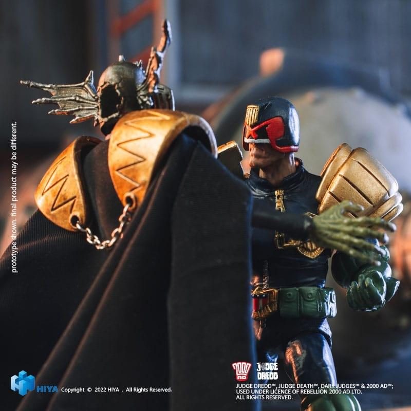 2000 AD Utsökt Mini Action Figur 1/18 Domare Dredd blickar in i näven på Dredd 10 cm