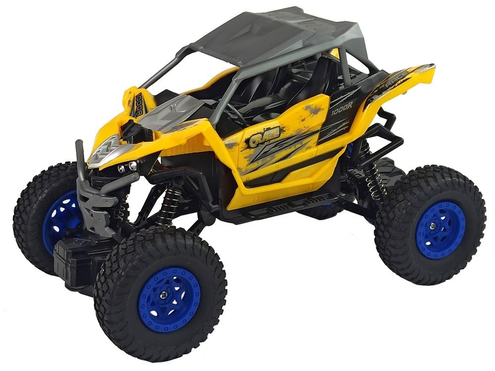 2,4 GHz 1:16 gul off-road RC-bil med stötdämpare