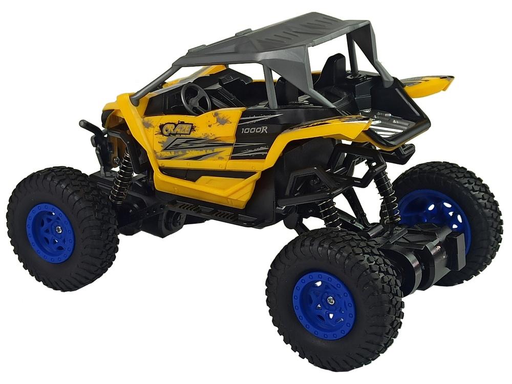 2,4 GHz 1:16 gul off-road RC-bil med stötdämpare