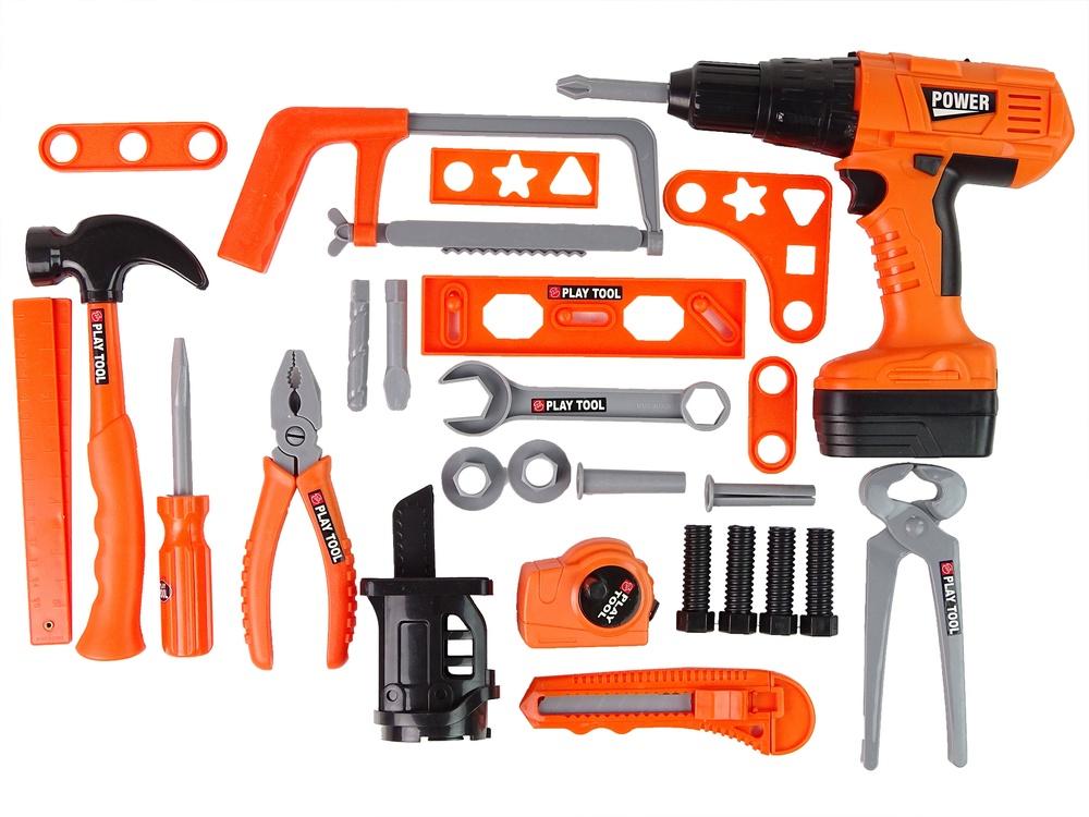 27-delad DIY Handyman Set: borr, hammare, såg och mer!