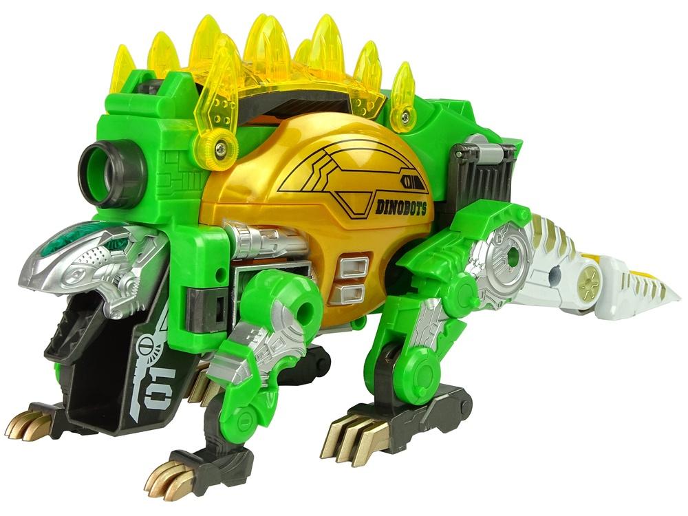 2-i-1 Dino Shotgun: Green Stegosaurus Shield & Dart Gun