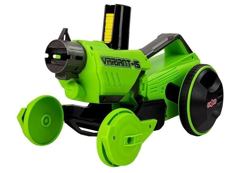 2-i-1 RC Car & Gun: Foam Disc Shooter, Green Fun!