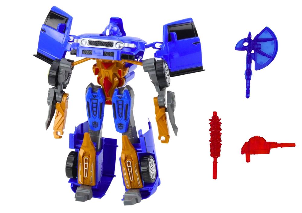 2i1 Blue Auto Robot: Transform, Battle og Race Fun