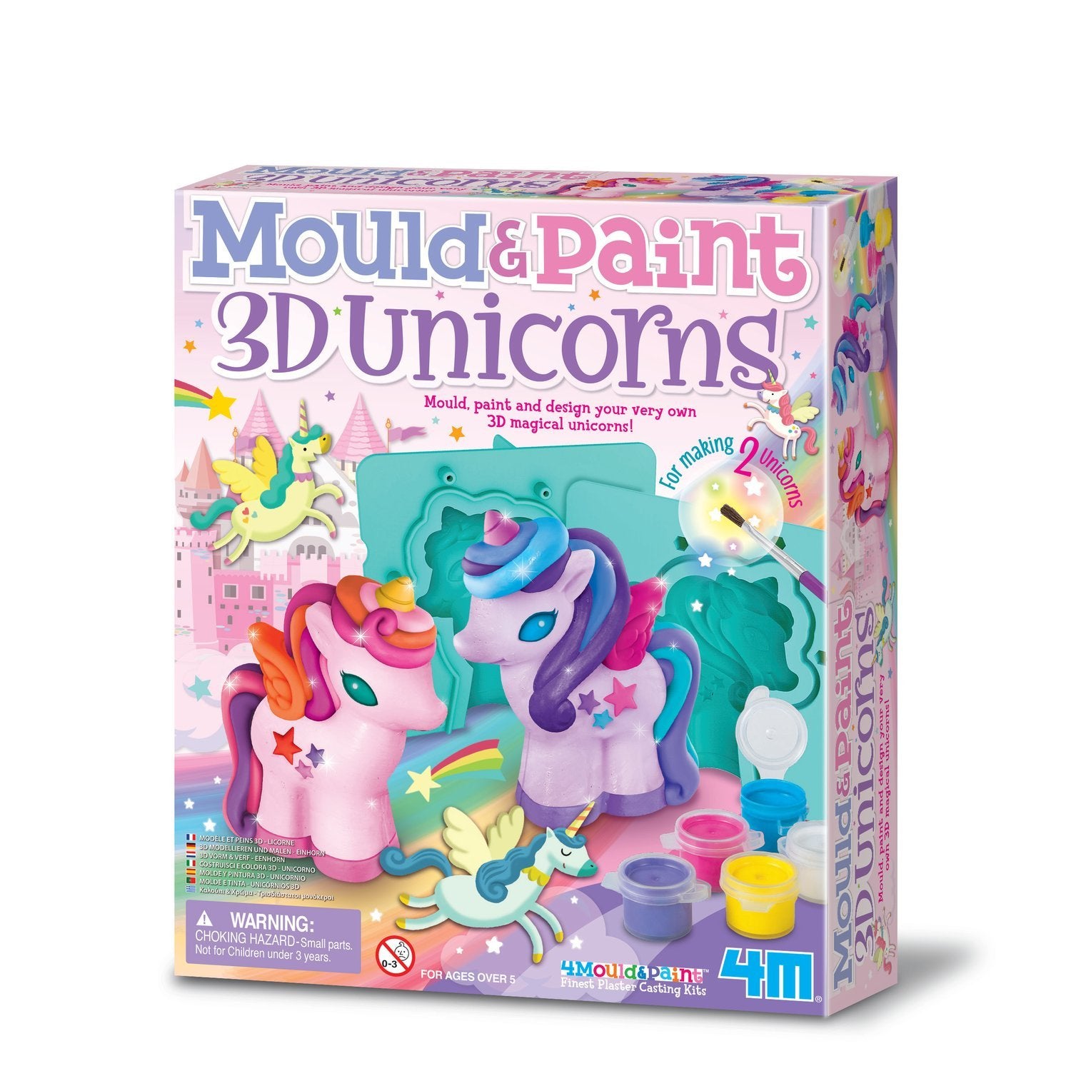 4M 3D Mold &amp; Paint DIY Sæt Glitter Unicorns