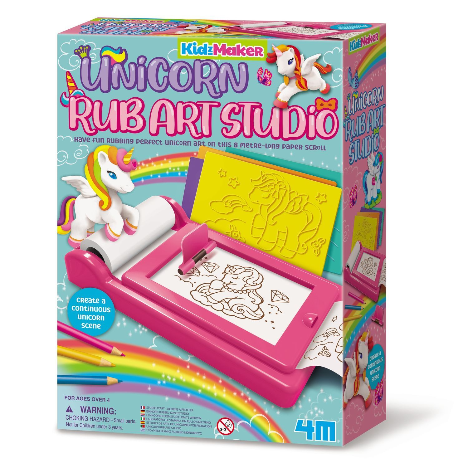 4M Kidzmaker DIY Set Unicorn Rub Art Studio