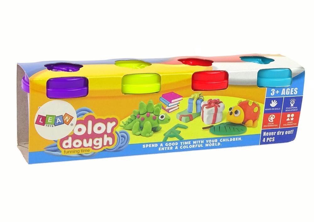 4-färgad Animal Play Dough Set: Kreativt roligt för barn 3+