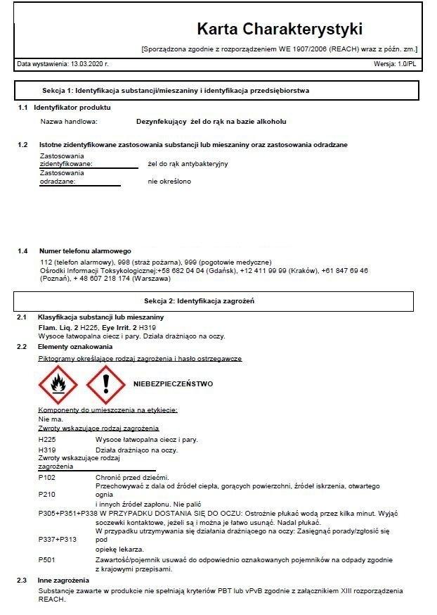 500 ml resevänlig handdesinfektionsgel: Dödar bakterier, inget vatten behövs