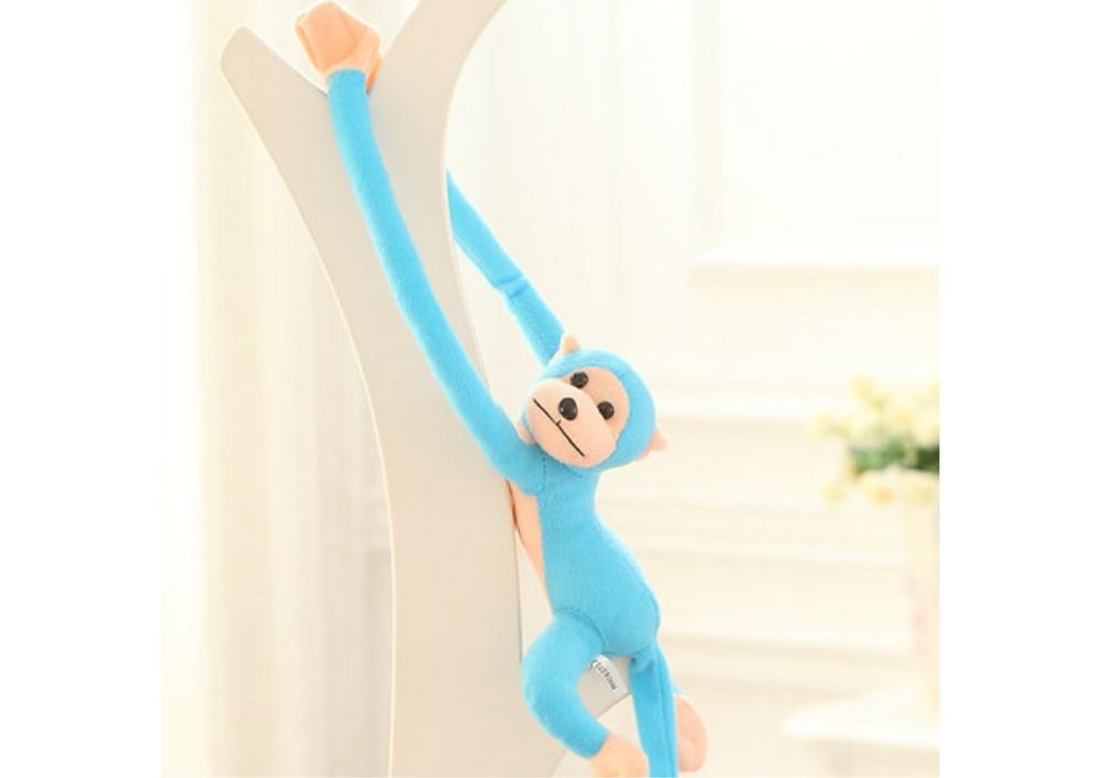 60 cm Blue Plush Monkey Mascot med ljud och kardborre