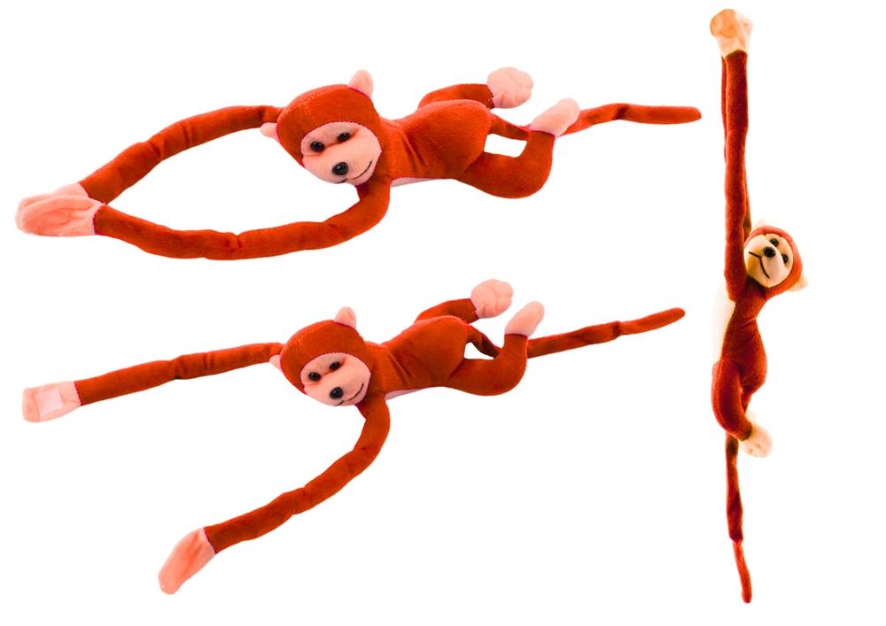 60 cm Plys Monkey Mascot med lyd, velcro og charme