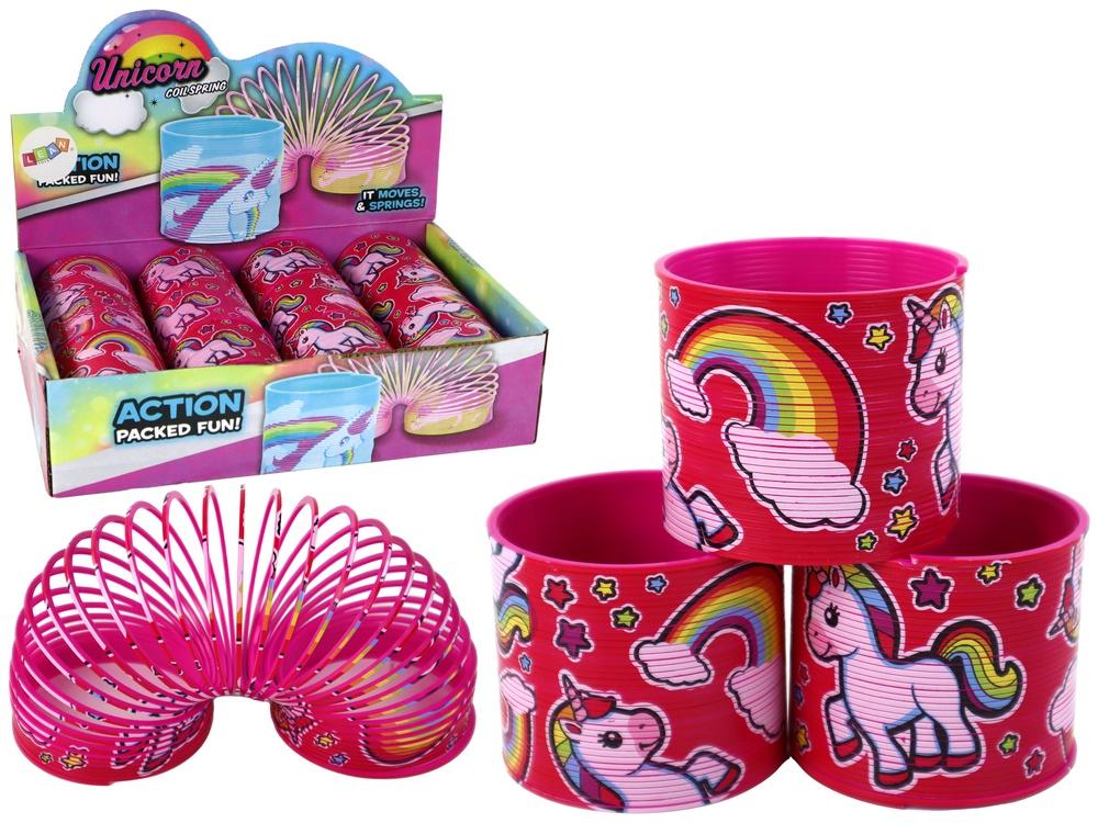 6 CM Pink Unicorn Rainbow Spring: Rolig och stressfri leksak