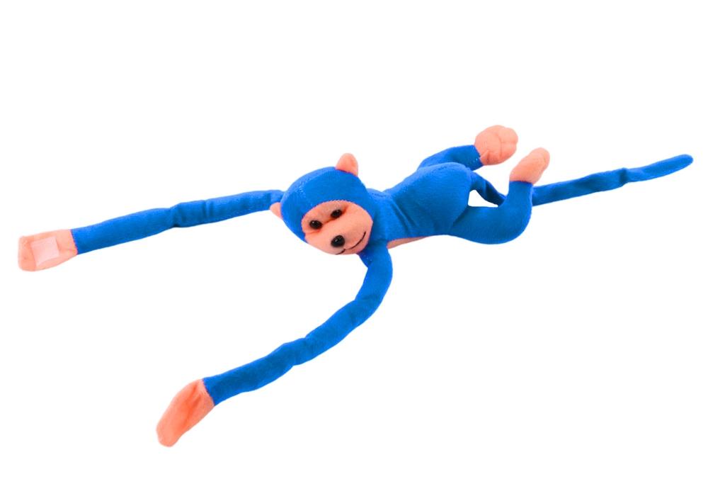 80 cm Blue Plush Monkey Mascot med lyd og velcro