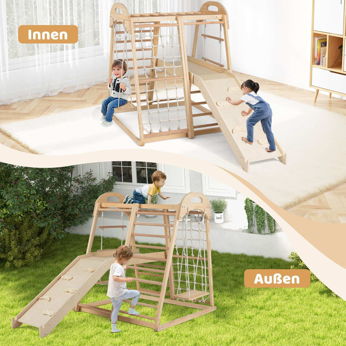 8-i-1 träklätterset från Montessori för barn 3-5 år