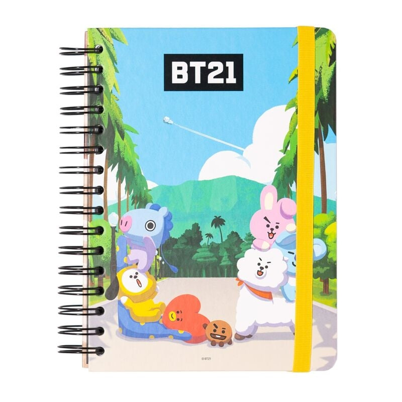 A5-anteckningsbok med BT21-tecken för skol- eller kontorsbruk