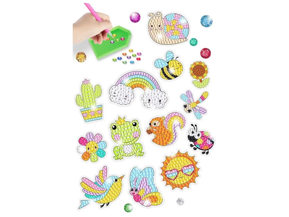 Animal Garden Rainbow Diamond Brodery Stickers